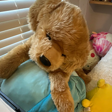 Beige Large Plush Stuffed Dog Toy 24-36 in, Ages 3 4-11 Years