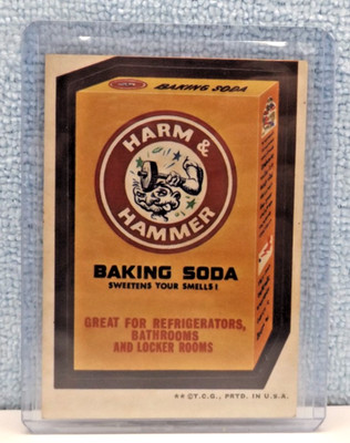 1973 TOPPS: WACKY PACKAGES ''HARM & HAMMER'' #1 Series 3 Tan Back