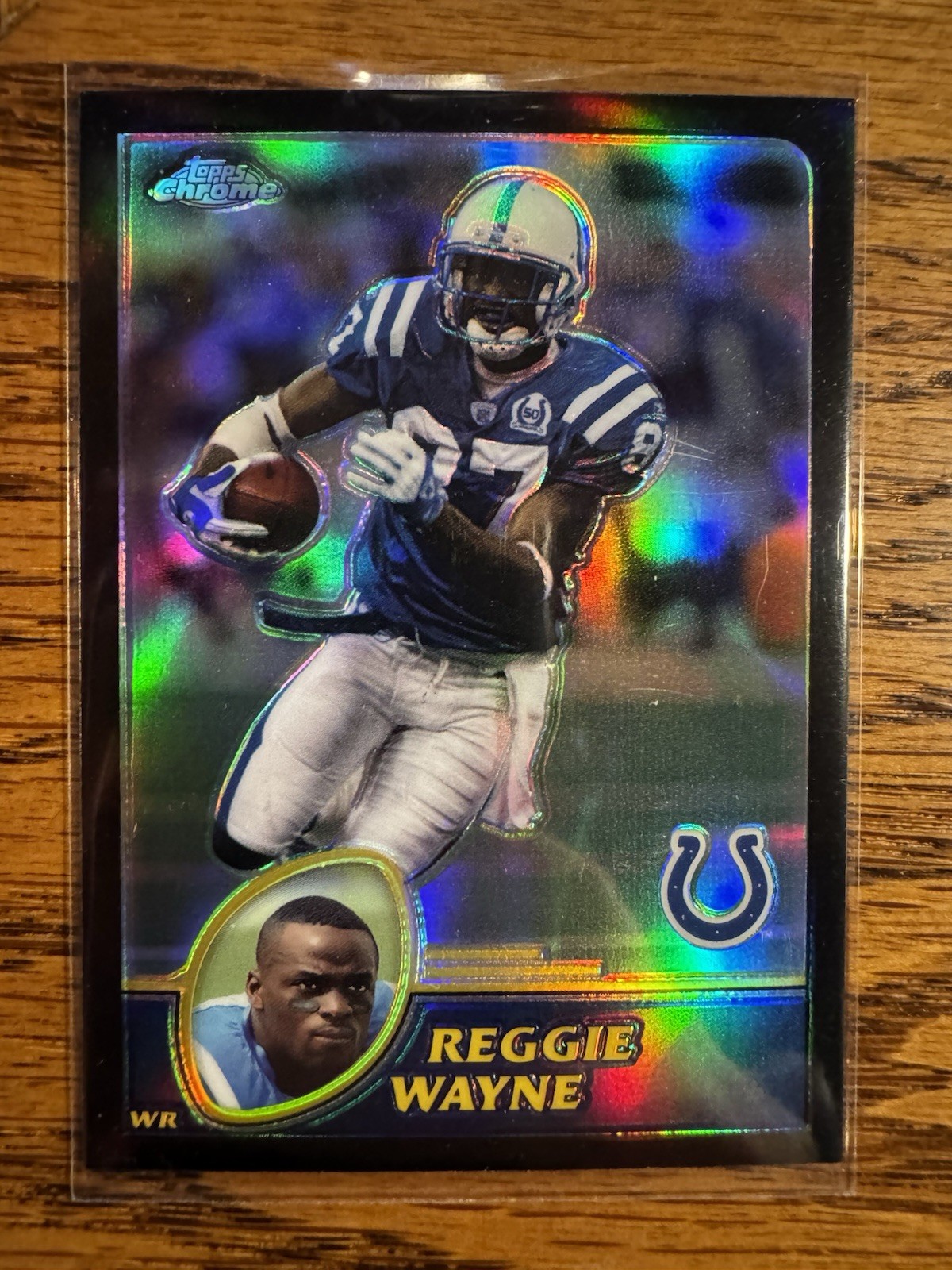 2003 Topps Chrome Black Refractor /599 Reggie Wayne Indianapolis Colts