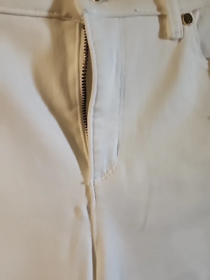 Pantalones de vestir JONES NEW YORK blancos pierna recta Madison ajustados elásticos talla 8 Foto 4 de 4