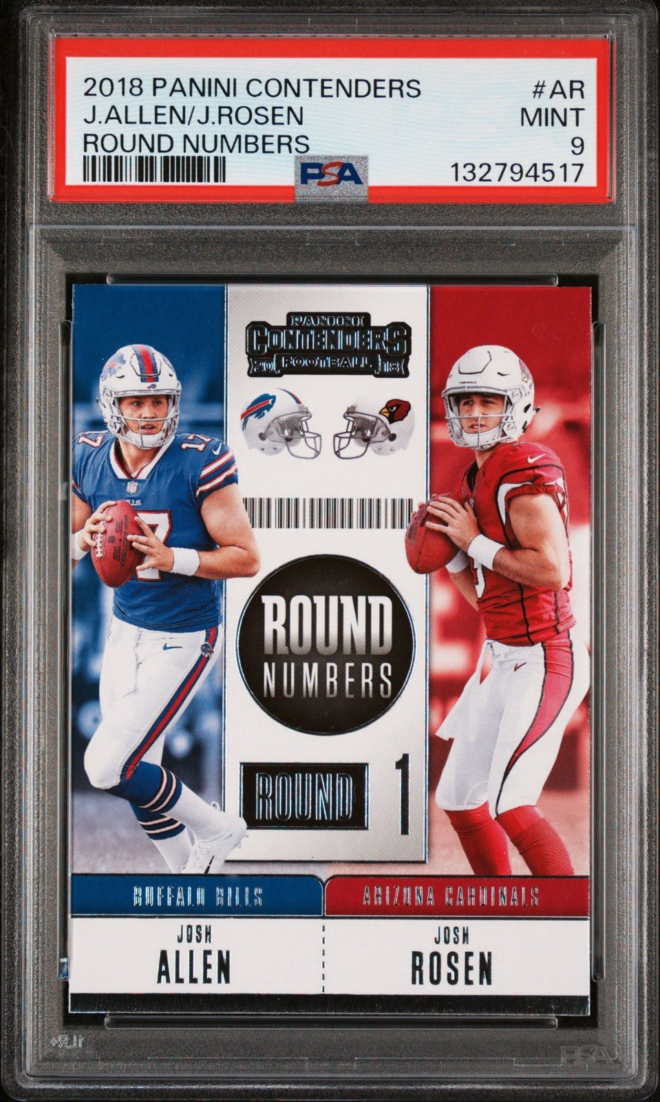2018 Panini Contenders Round Numbers Josh Allen, Josh Rosen 