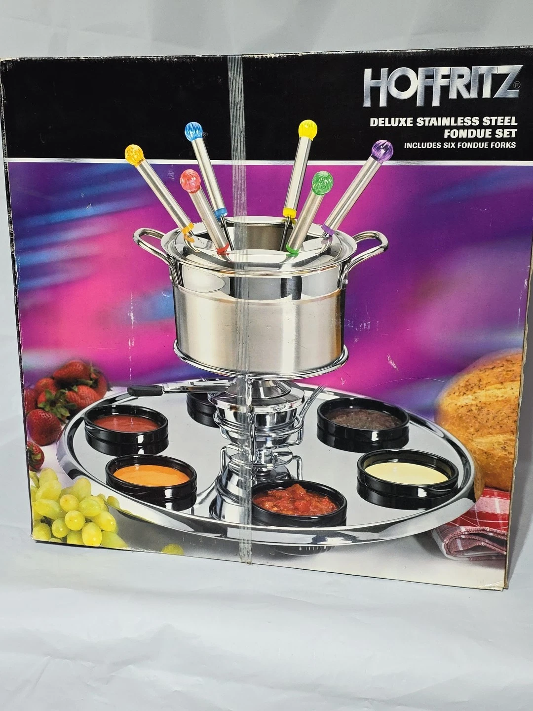 Hoffritz Deluxe Rotating 2-in-1 Stainless Steel Fondue Set w/Extra Pot #402067
Opens in a new window