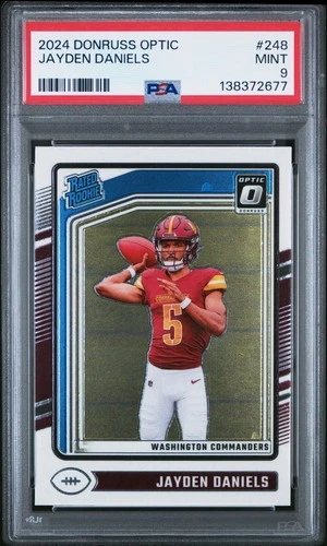 2024 PANINI DONRUSS OPTIC #248 JAYDEN DANIELS ROOKIE RC PSA 9