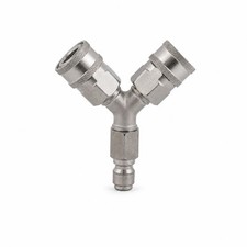 Hochdruckreiniger-Adapter Metallbody bleifrei gewindeter Y-Adapter