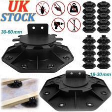 10-50X Adjustable Decking Pedestal Riser Foot Bearing Support 18-30mm 30-60mm UK