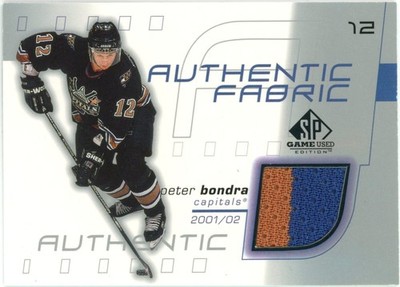 2001-02 SP Game Used Authentic Fabrics Peter Bondra 2-Color