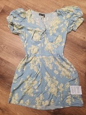 Asos blue and yellow floral dress size 8 NWT