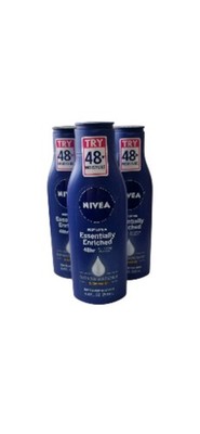 Lot of 3 Nivea Essentially Enriched 48hr Nourishing Moisture Body Lotion 8.4oz