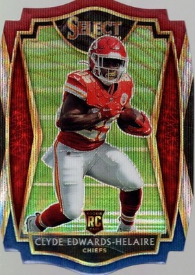 2020 Select Prizm Tri Color Die Cut #154 Clyde Edwards-Helaire - FB