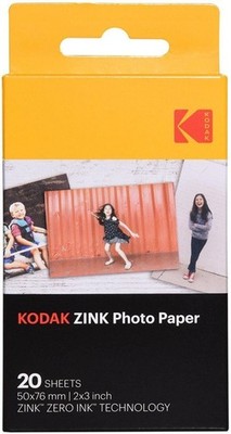 Kodak ZINK Ink Fotopapier 50x76 mm 20 Blatt Zero Ink feuchtigkeitsresistent