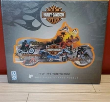 2004 FX Schmid Harley Davidson H-D It's Time To Ride Motorcycle Shaped Puzzle 