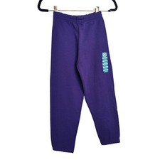 Vintage Fruit of the Loom Casual Wear Kids Sweat Pants Purple Jogger USA M 8-10 
