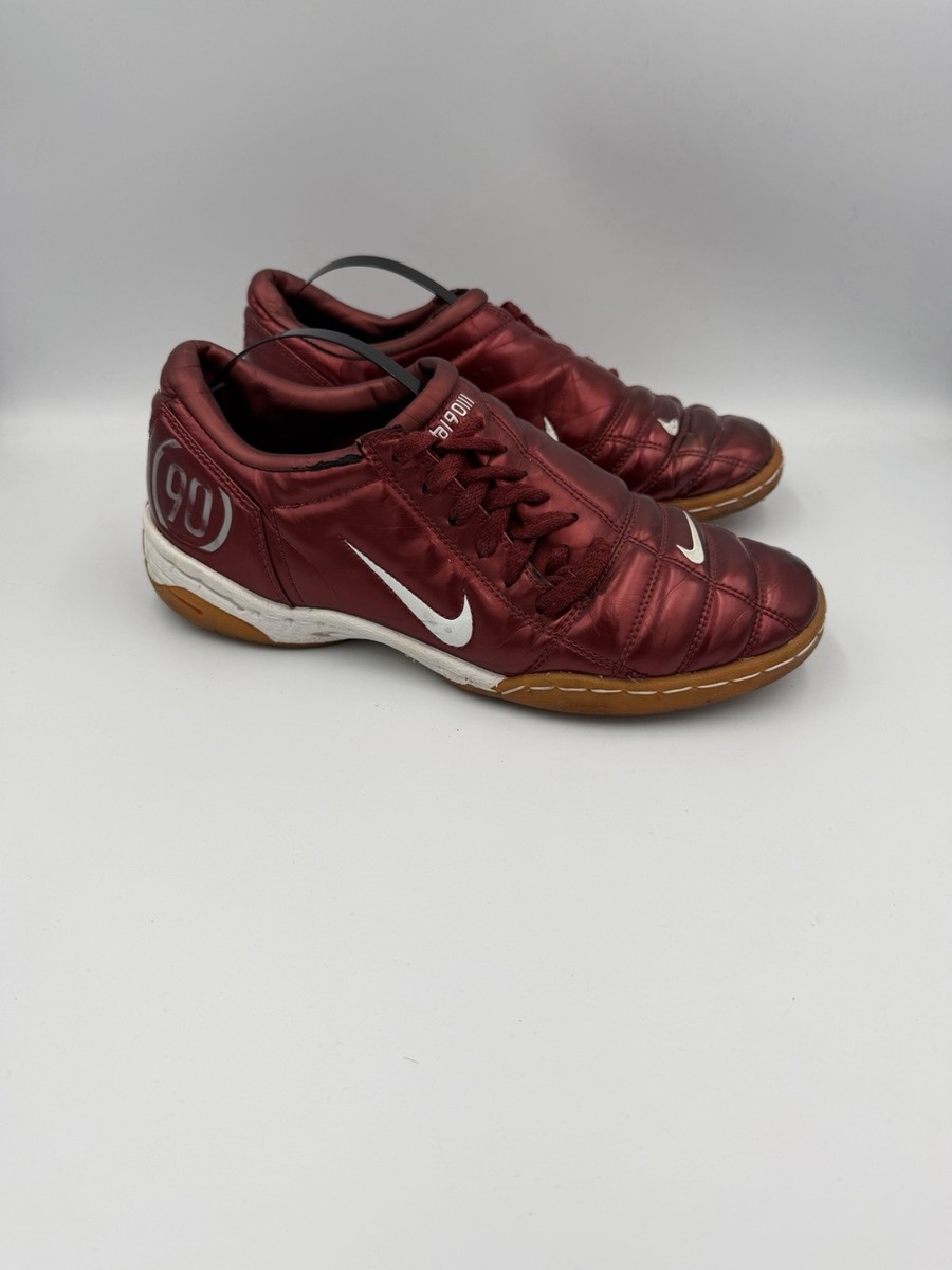 Nike total90 ボルドーフットサル シューズ　29 箱付き Nike Total 90 Indoor Shoes Burgundy Football Soccer Cleats US8 UK7