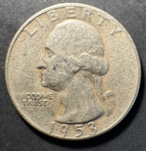 1953-S Silver Washington Quarter (Circulated) - (#2017) Very Fine Condition