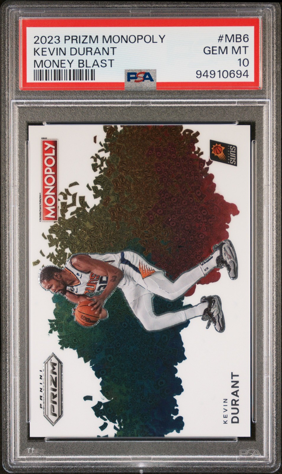 2023 Panini Prizm Monopoly Kevin Durant PSA 10 Gem Mint Money Blast SSP #MB6