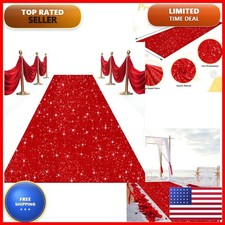 OMKSIH Sequin Aisle Runner Red 2x15FT Wedding Party