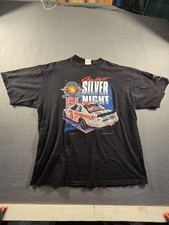 Vintage 1995 Dale Earnhardt One Hot Silver Night NASCAR T Shirt L USA Winston...