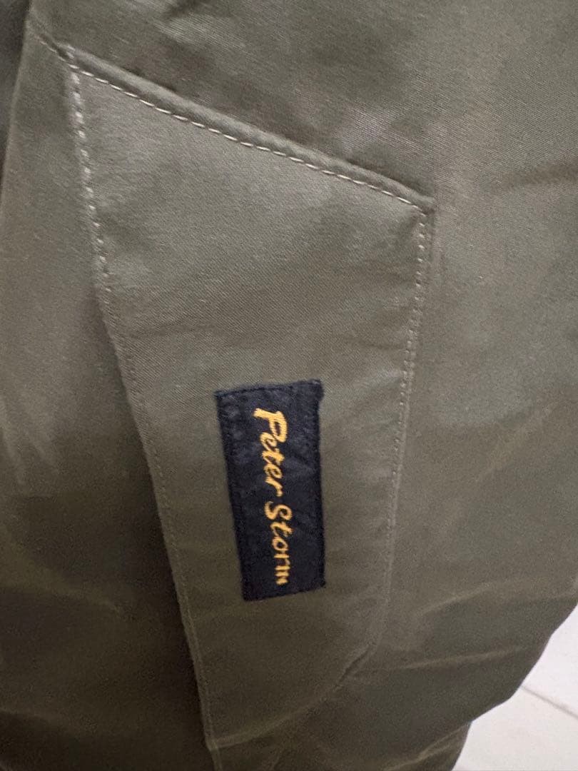 Peter Storm Men's L Khaki Jacket with Corduroy Collar & Check Lining image 5