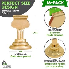 Table Number Holders 64pc Premium Gold Metal Place Card Holders for Wedding...