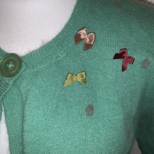 AVOCA ANTHOLOGY BLACK SIZE 14/16 SHRUG CARDIGAN JUMPER ANGORA CASHMERE BOW!