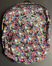 VANS  Off The Wall  Backpack - Rose/Flower Print - 2 Pouch