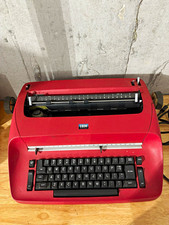 Vintage IBM Selectric Model 71 Red Electric Typewriter Powers On For Repair