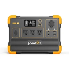 PECRON E600LFP 614Wh 1200W Portable Power Station Battery Backup Solar Generator
