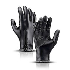 Winter Gloves Men Women Leather Windproof Waterproof Touch Screen Warm Gloves