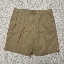 Polo Ralph Lauren Tyler Short Mens 40 Khaki Tan Pleated Cotton Chino Shorts
