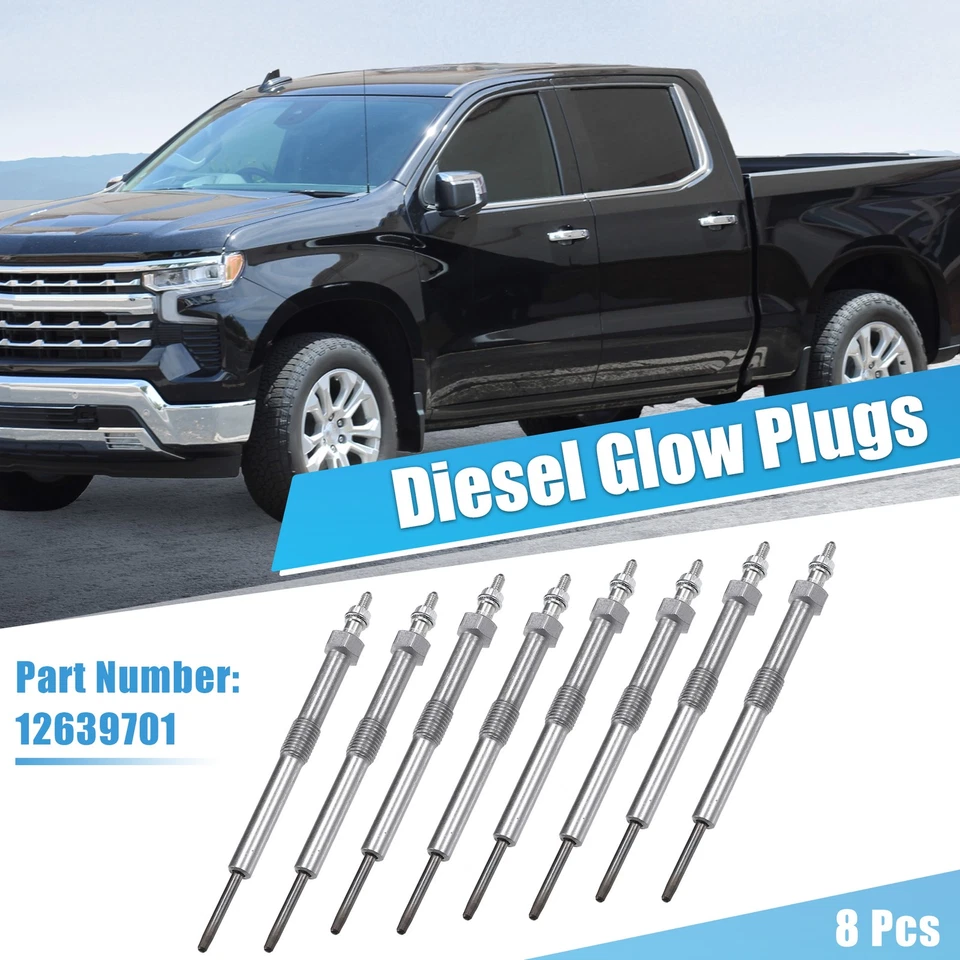 8 piezas bujías incandescentes diésel No.12639701 para Chevrolet Express 2500 06-16 para GMC Foto 2 de 4