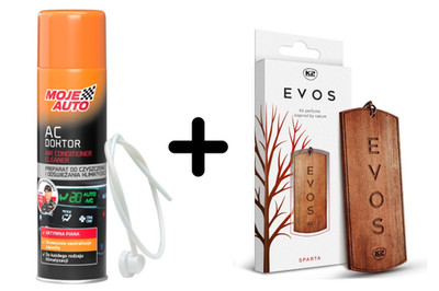 Klimaanlagenreiniger Schaum AC Doktor 500ml + Autoduft K2 Evos SPARTA