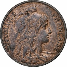 [#1159323] France, 5 Centimes, Dupuis, 1910, Paris, Bronze, AU, Gadoury:165, KM: