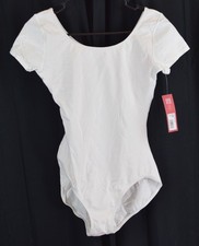 Capezio Women's Classic Short Sleeve Leotard White Size Large