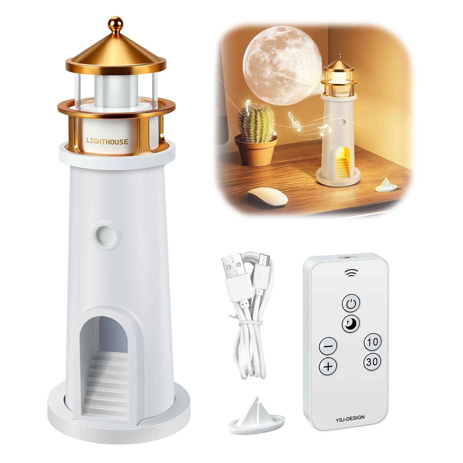 Faro decorativo Lampada luna a LED - Proiettore Luce Lunare Romantica