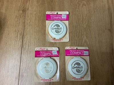 3 Vintage  Artmatic Pressed Powder Compact  Natural Makeup USA  NOS