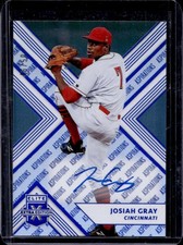 2018 Panini Elite Extra Edition Josiah Gray Auto Aspirations Blue #/50 Reds