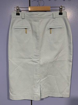 Weekend by Basler Light Blue Pencil Skirt, Size 38, Pockets, Belt Loops, Stretch