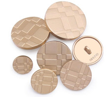 Botones metal 36pcs dorado mate, 6 tama os, coser ropa y manualidades