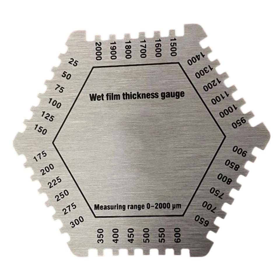 Peine hexagonal de película húmeda de acero inoxidable para recubrimiento de pintura preciso 252000um - Imagen 2 de 4