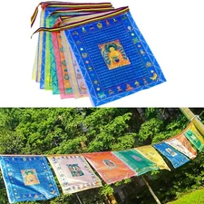 Tibetan Buddhist Prayer Flags 40Pack for Outdoor Meditation Five Elements