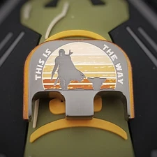 Titanium Glock back plate fits Gen 1-5  - The Way Ver. 2