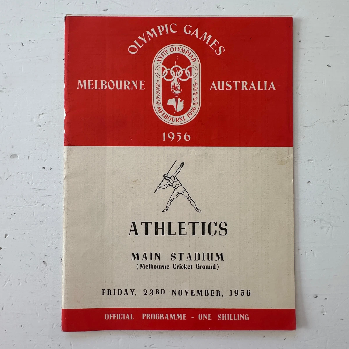 Programme Officiel Des Jeux Olympiques De Melbourne 1956, Australie - 16ème Olympiade - Édition Originale RARE
