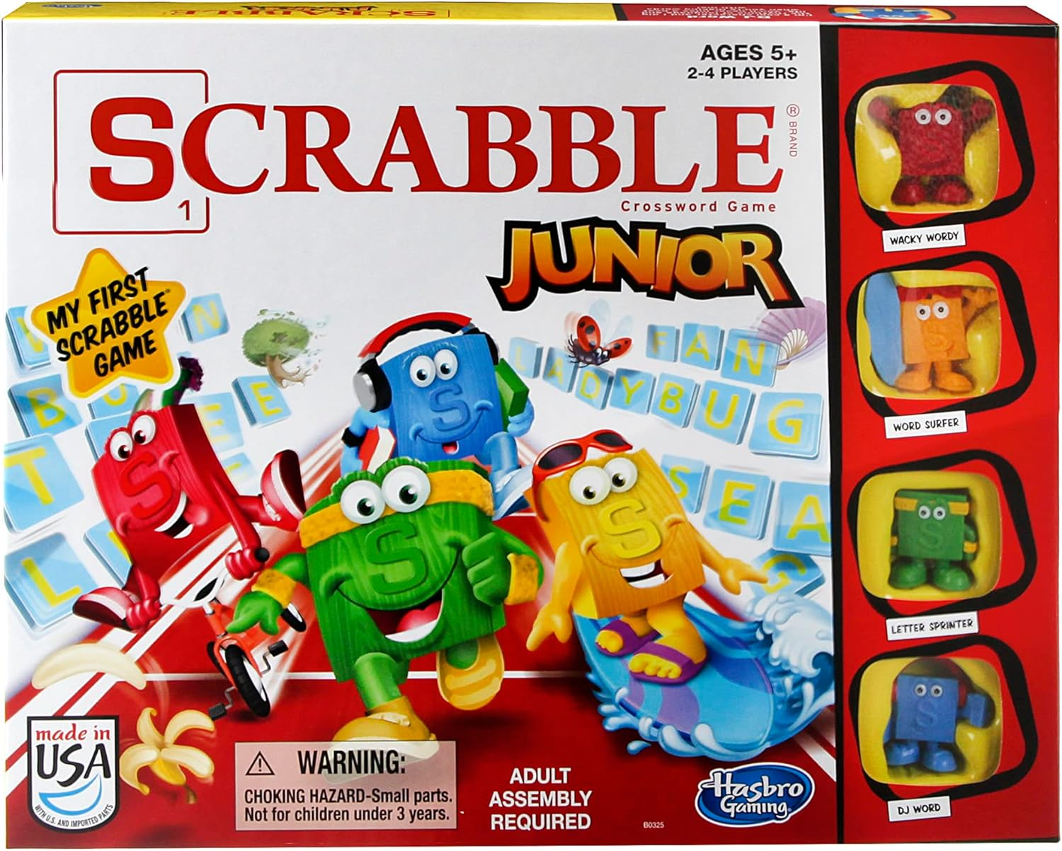 Scrabble Junior Board Game for Kids – Fun Family Educational Word Game for 2-4 Players, Perfect for Building Vocabulary and Spelling Skills!