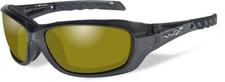 Wiley x WX Gravity Sunglasses Polarized Grey Black Crystal Frame