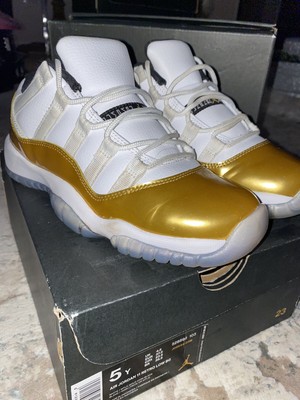 Air Jordan 11 Retro Blanco/Dorado Metálico olímpico bajo Talla 4.5Y | eBay