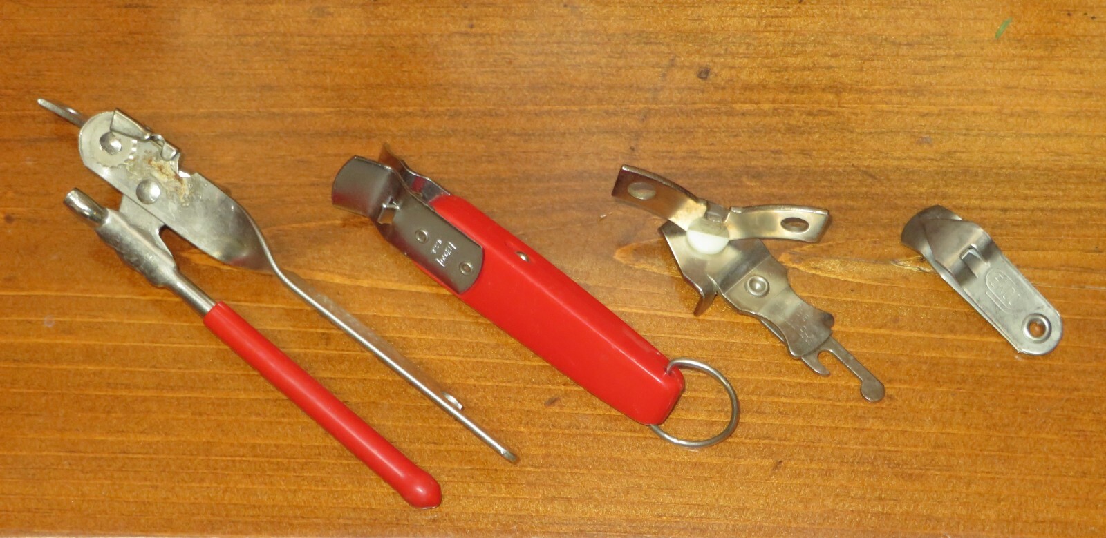 (4) LOT Ekco Miracle Roll Mini Can Bottle Opener Cork Screw Camping