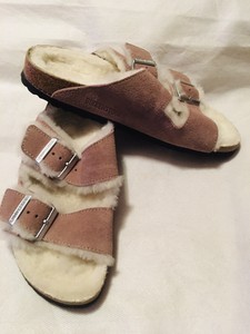 pink fuzzy birkenstocks