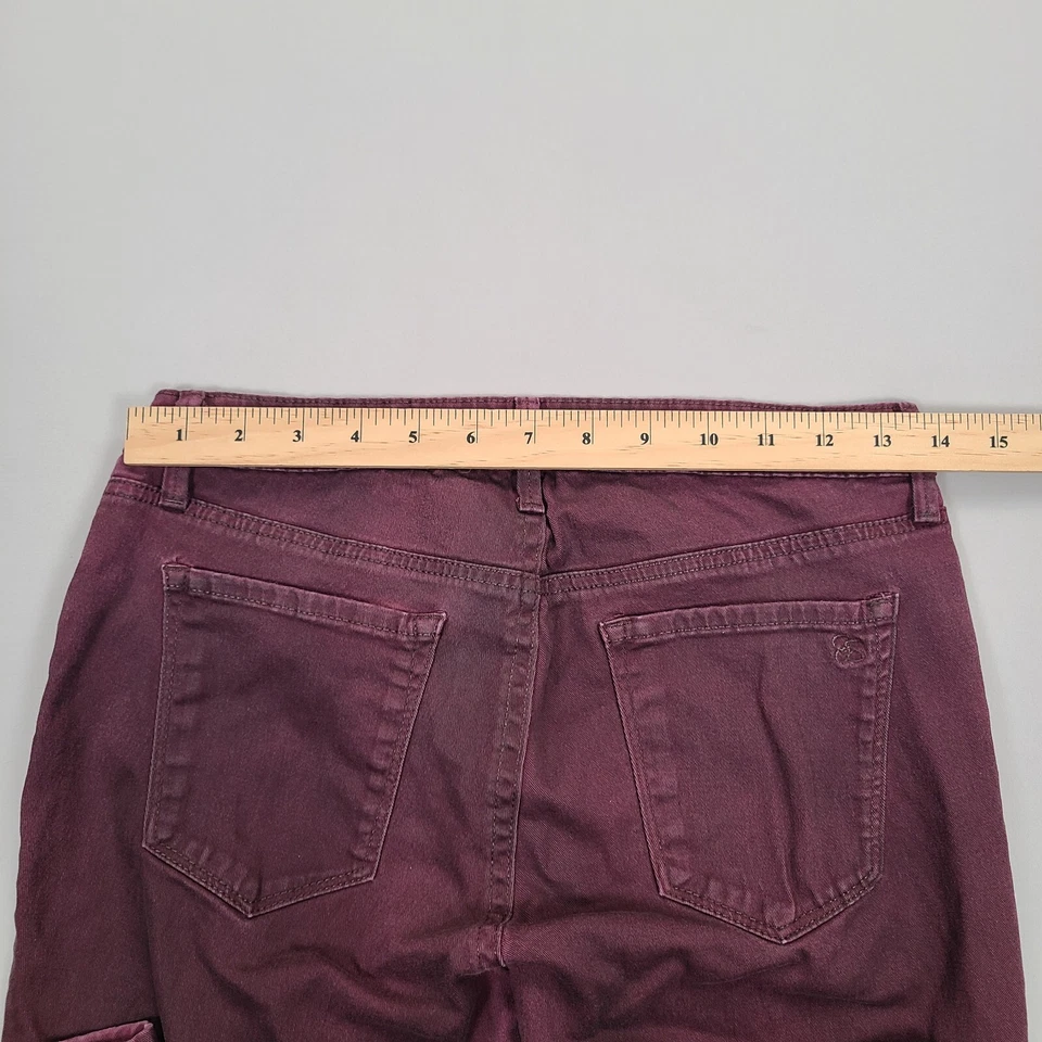 Pantalones Jessica Simpson para mujer 8 púrpura granate chinos cómodos informales damas Foto 3 de 4