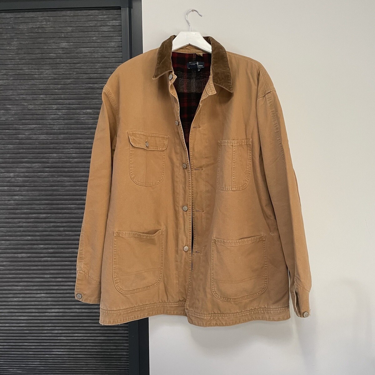 Ralph Lauren Vintage 90s Canvas Chore Work Blanket Lined Jacket