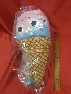 Yummy World Walter Waffle Cone Ice Cream 12'' Large Plush 